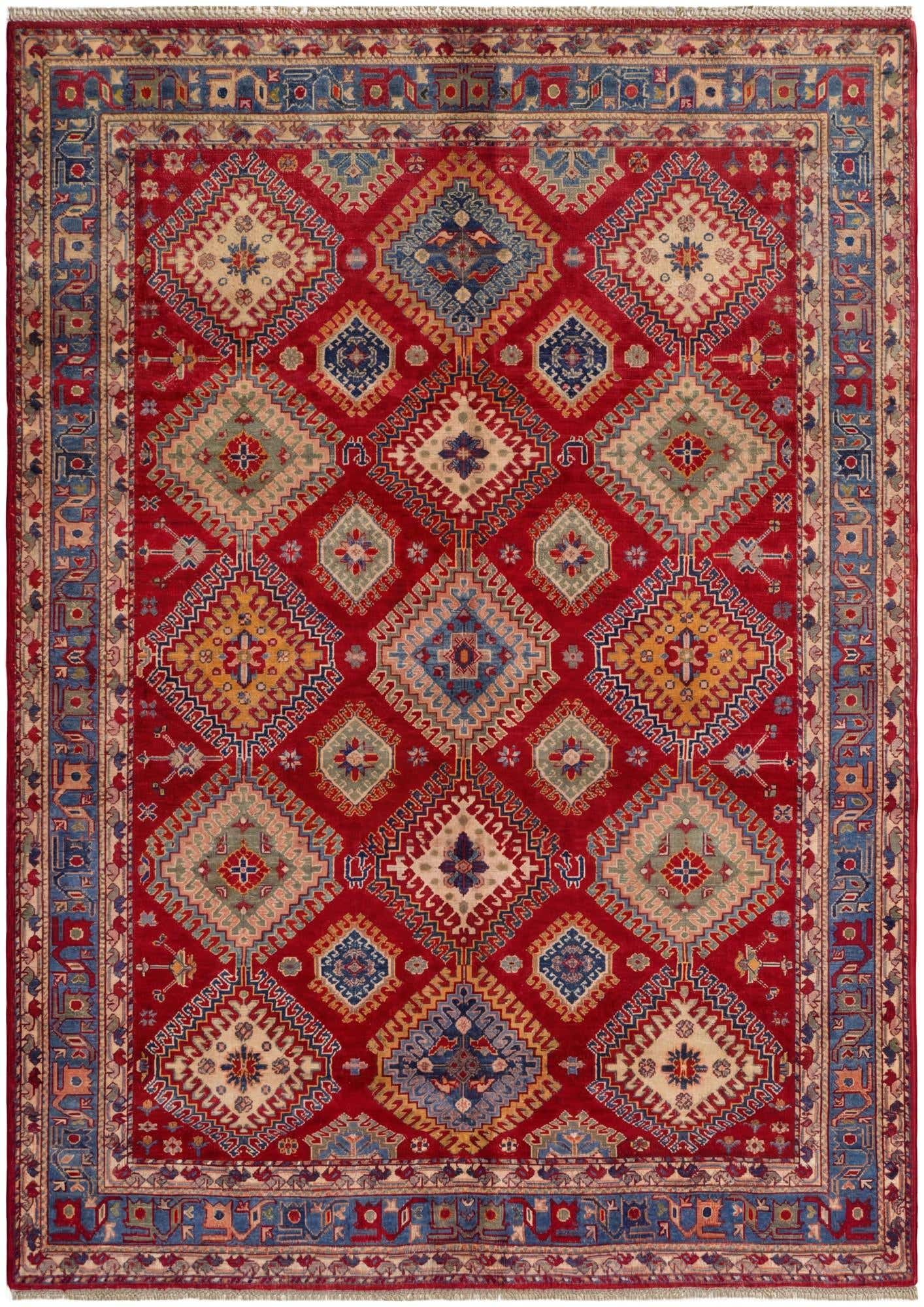 5' 7 x 7' 10 Hand Knotted Kazak Rug