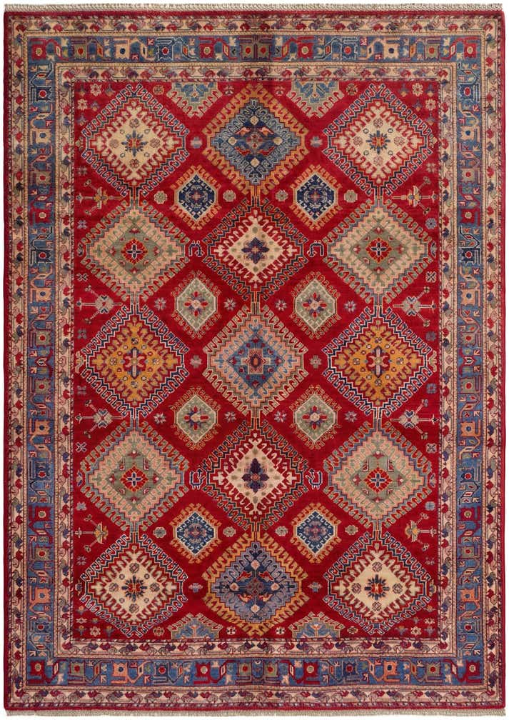 5' 7 x 7' 10 Hand Knotted Kazak Rug
