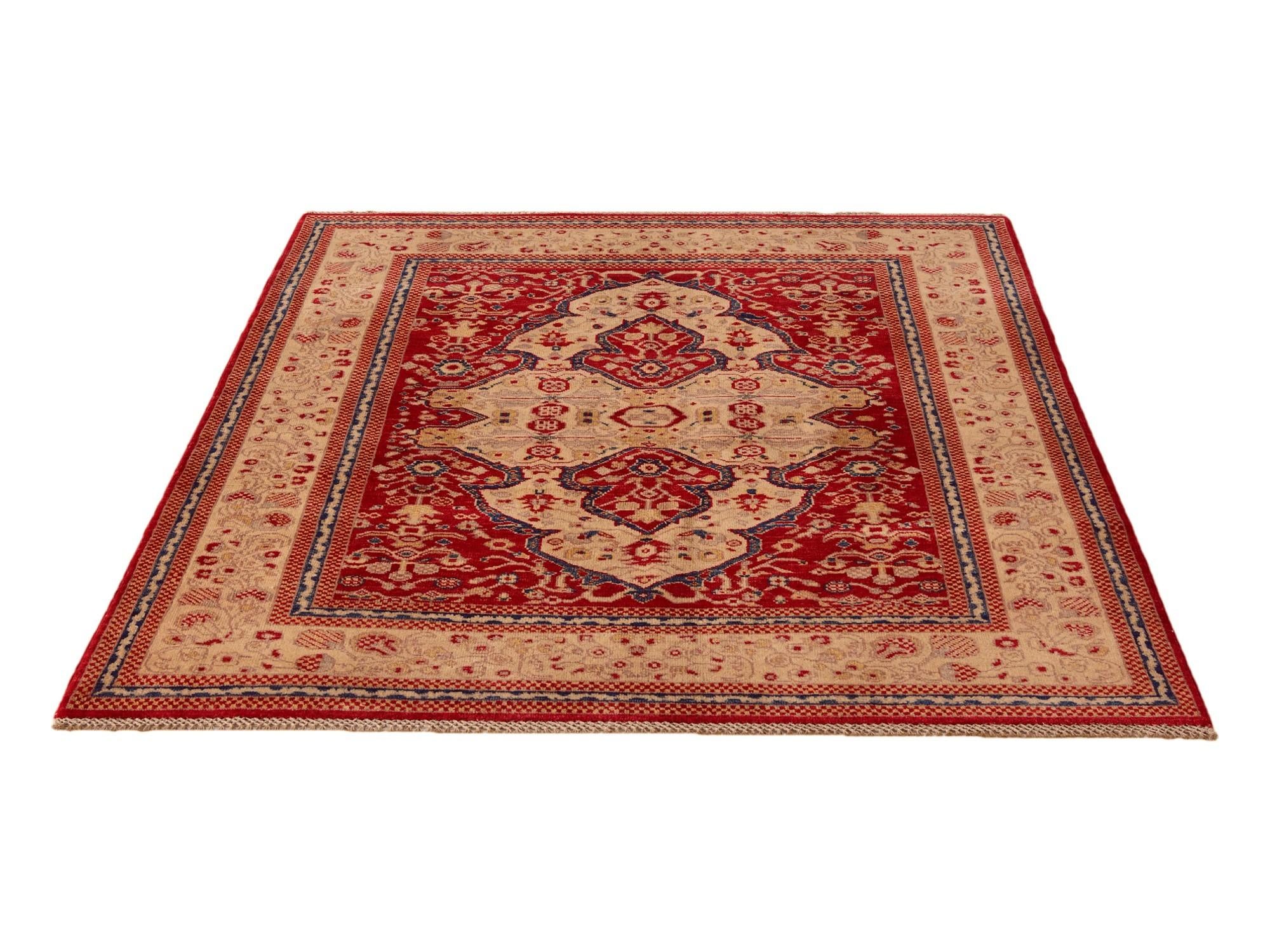 5' x 6' Hand Knotted Kazak Rug