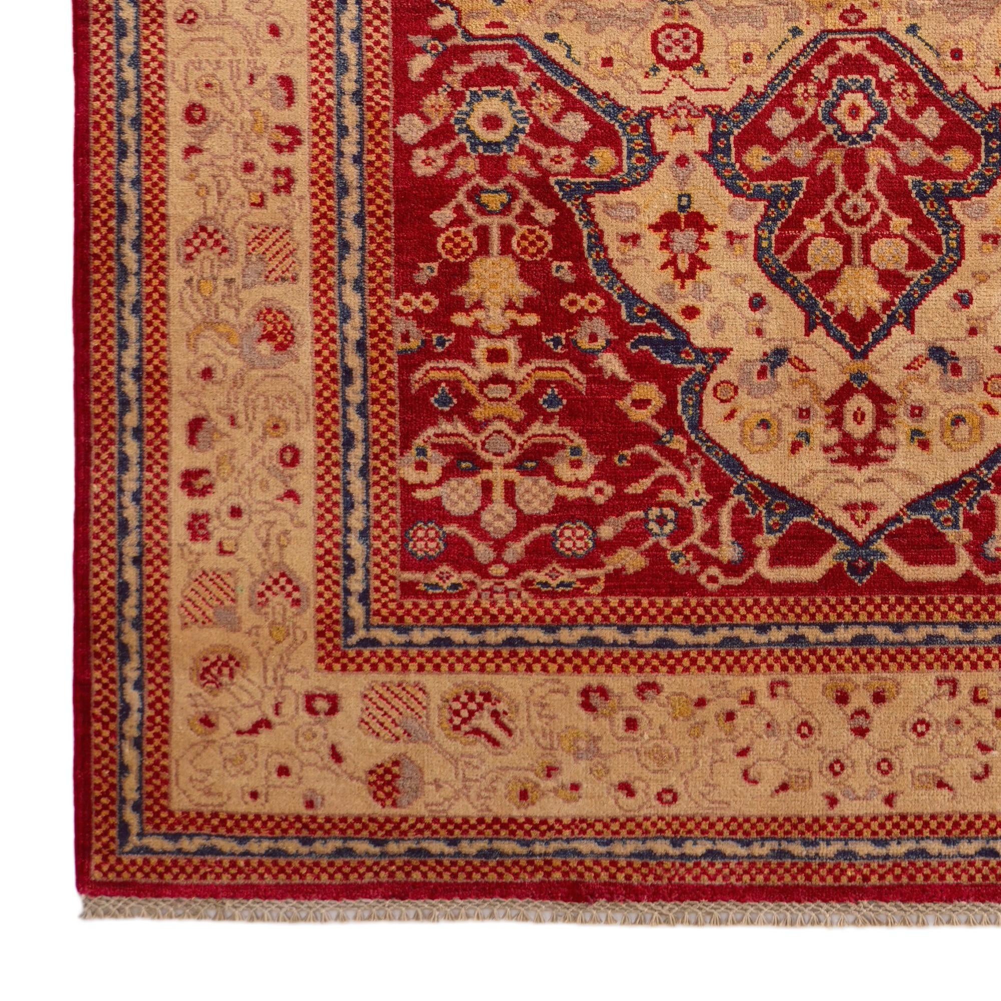 5' x 6' Hand Knotted Kazak Rug