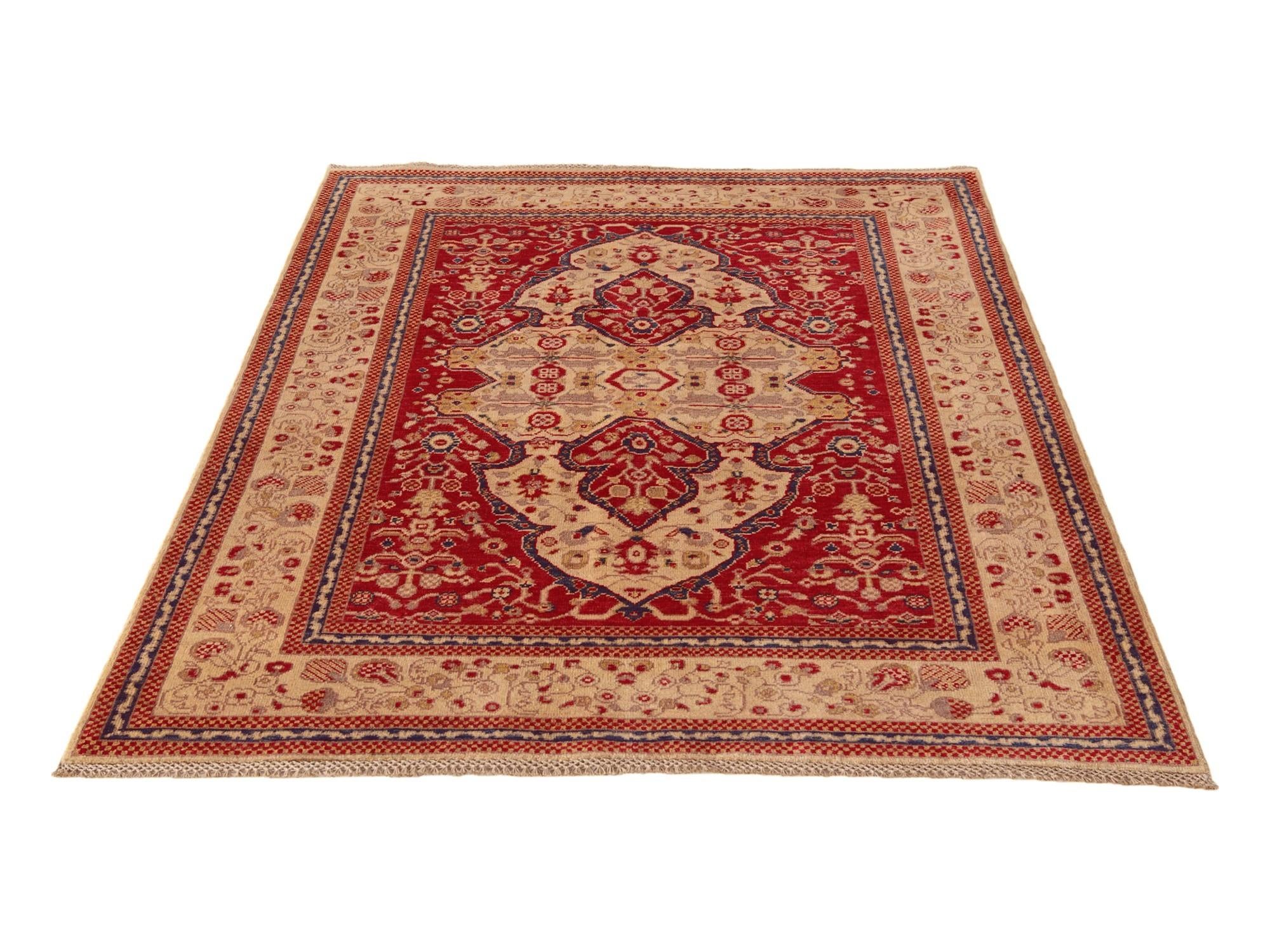 4' 10 x 6' 10 Hand Knotted Kazak Rug