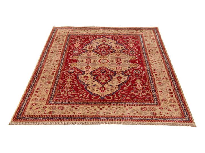 4' 10 x 6' 10 Hand Knotted Kazak Rug