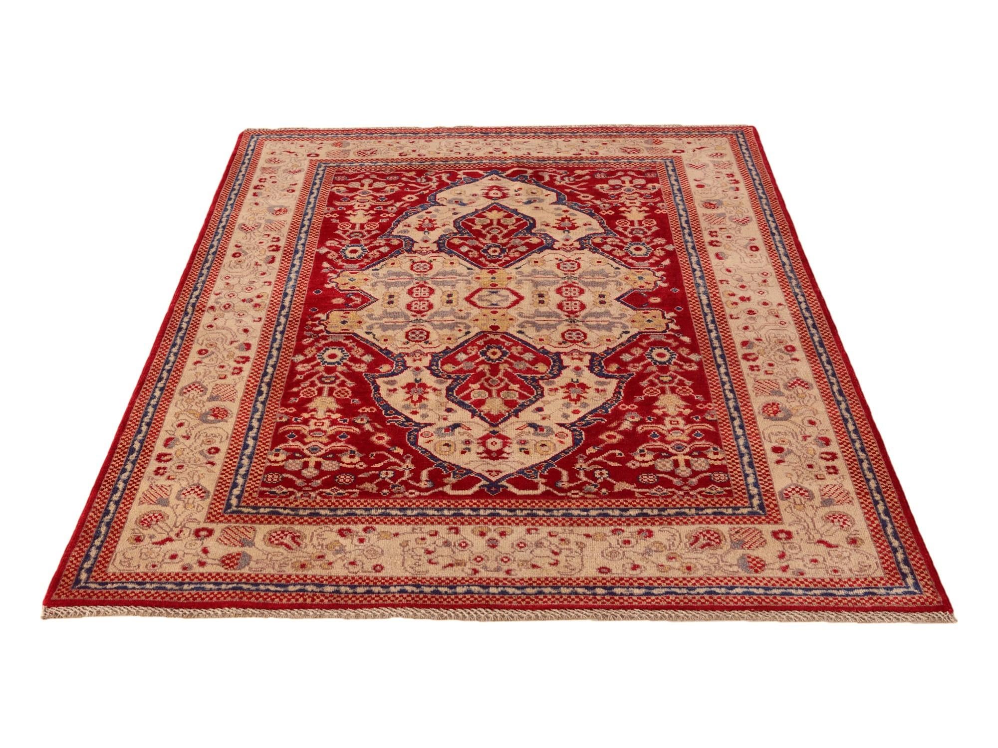 5' x 6' 11 Hand Knotted Kazak Rug