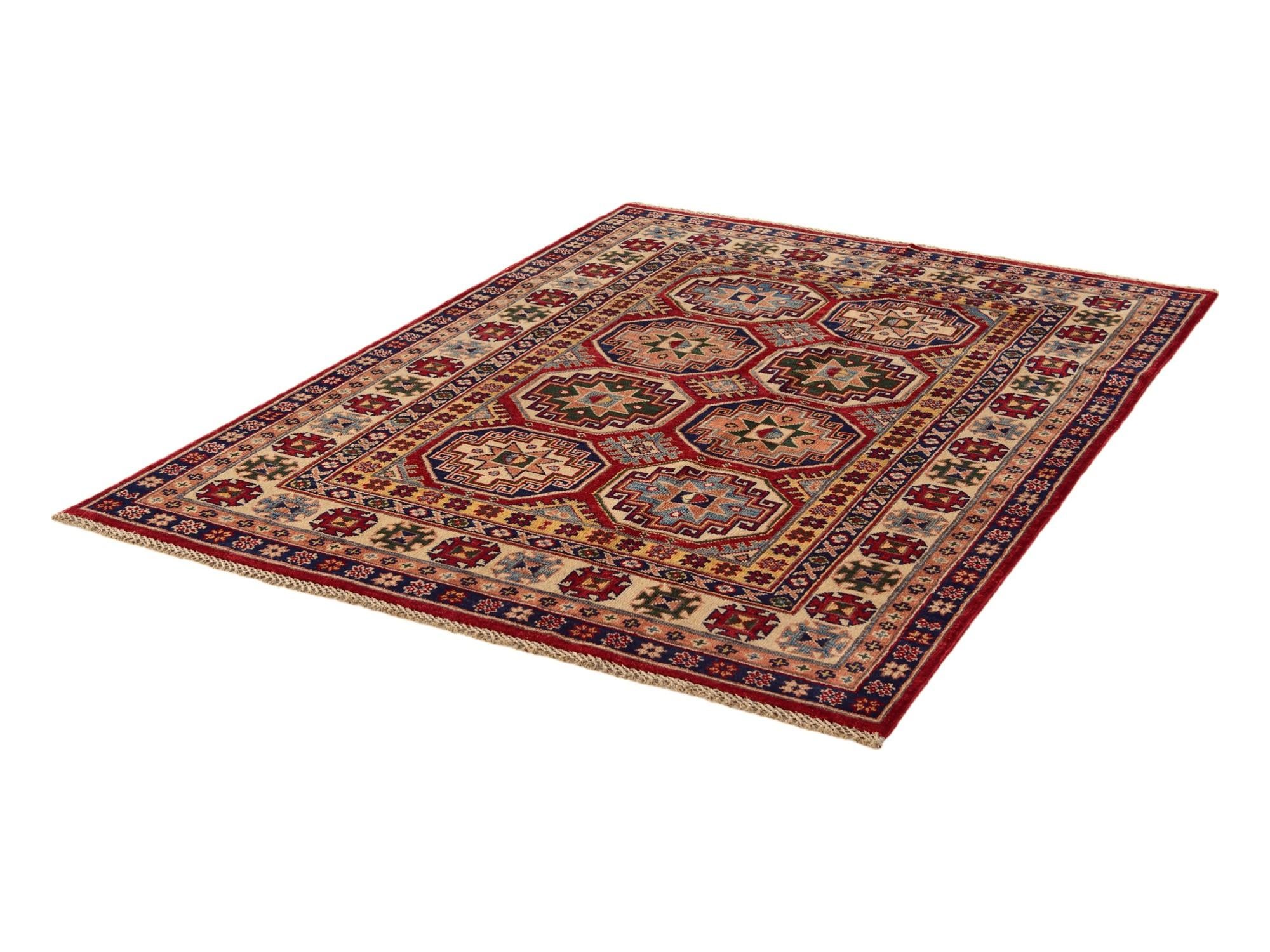4' 2 x 5' 10 Hand Knotted Kazak Rug