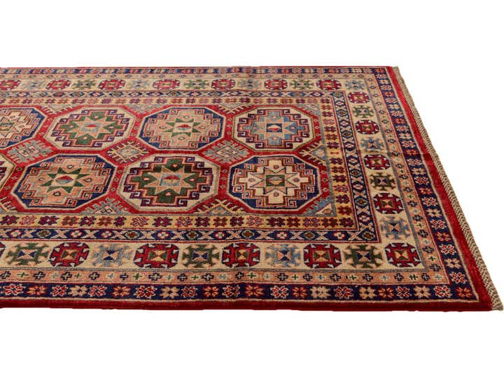 4' 2 x 5' 10 Hand Knotted Kazak Rug