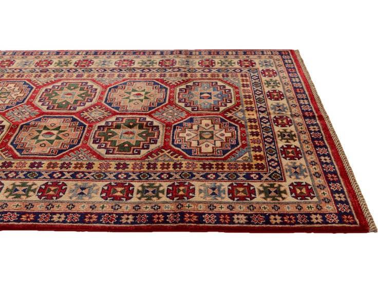 Detail image of 4' 2 x 5' 10 Hand Knotted Kazak Rug