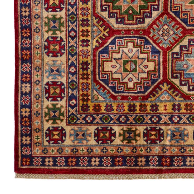 Detail image of 4' 2 x 5' 10 Hand Knotted Kazak Rug