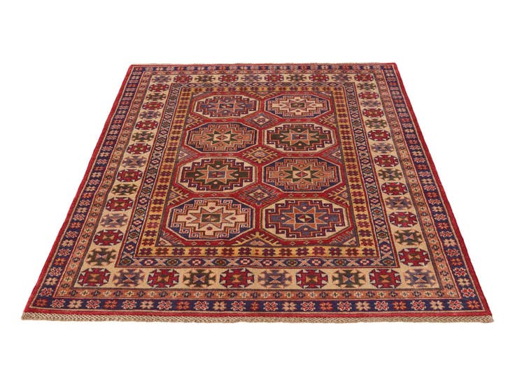 Detail image of 4' 3 x 6' 2 Hand Knotted Kazak Rug