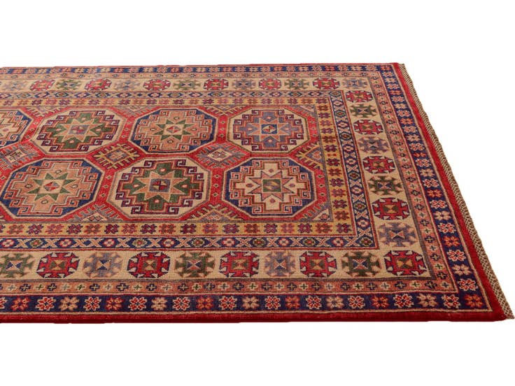 Detail image of 4' 3 x 6' 2 Hand Knotted Kazak Rug