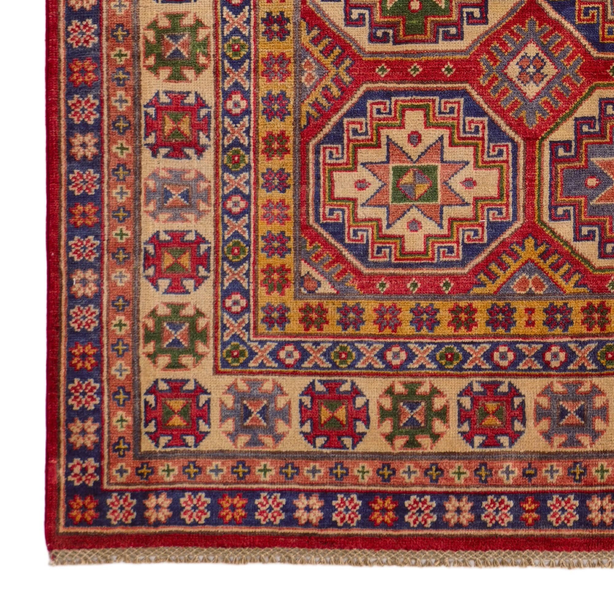 4' 3 x 6' 2 Hand Knotted Kazak Rug