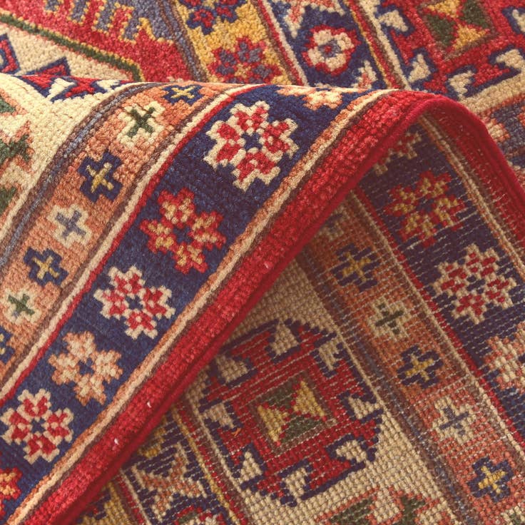 Detail image of 4' 3 x 6' 2 Hand Knotted Kazak Rug