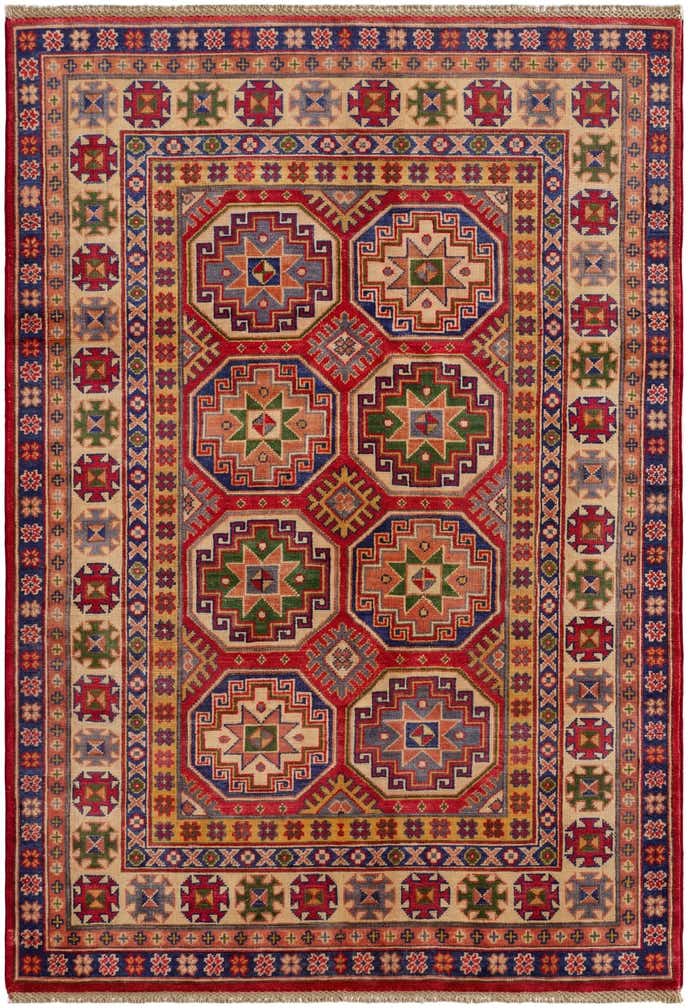 4' 3 x 6' 2 Hand Knotted Kazak Rug
