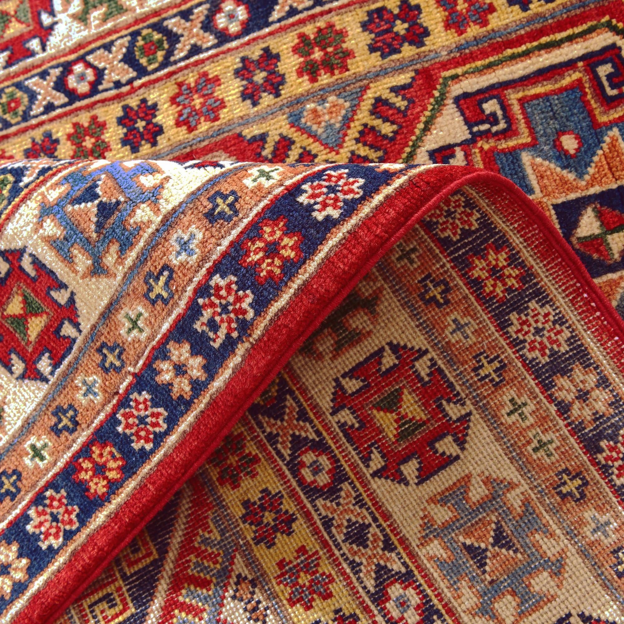 3' 10 x 6' 1 Hand Knotted Kazak Rug