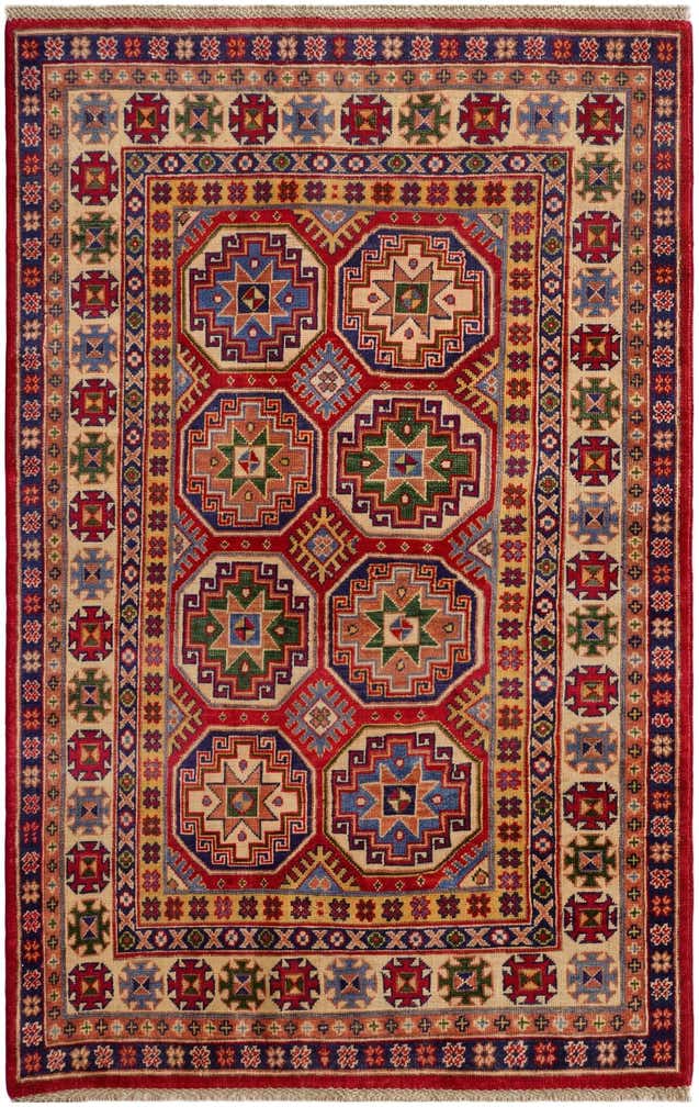 3' 10 x 6' 1 Hand Knotted Kazak Rug