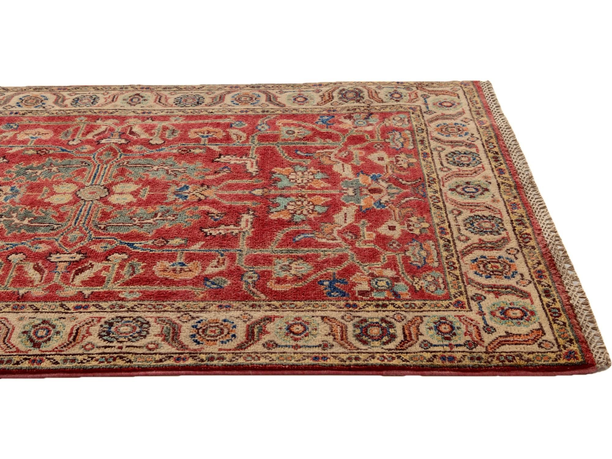3' x 4' 11 Hand Knotted Kazak Rug
