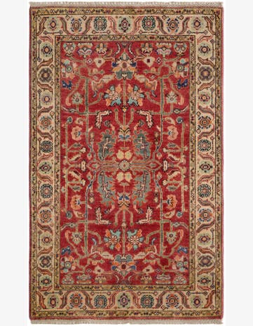 3' x 4' 11 Hand Knotted Kazak Rug