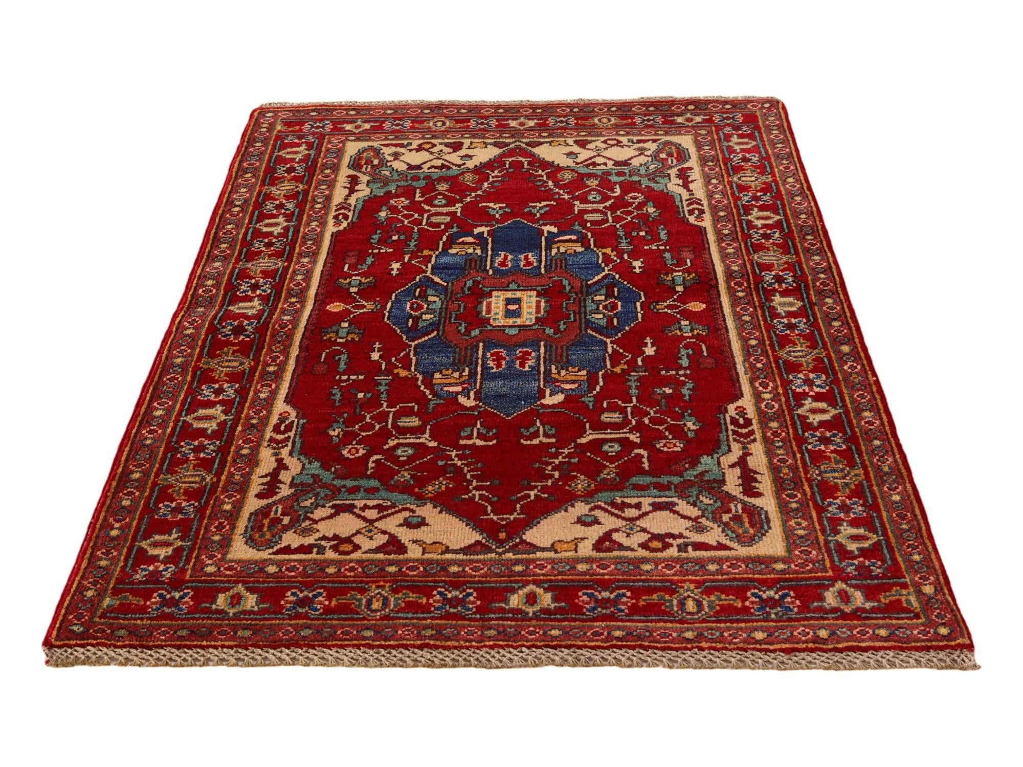 3' 2 x 4' 10 Hand Knotted Kazak Rug