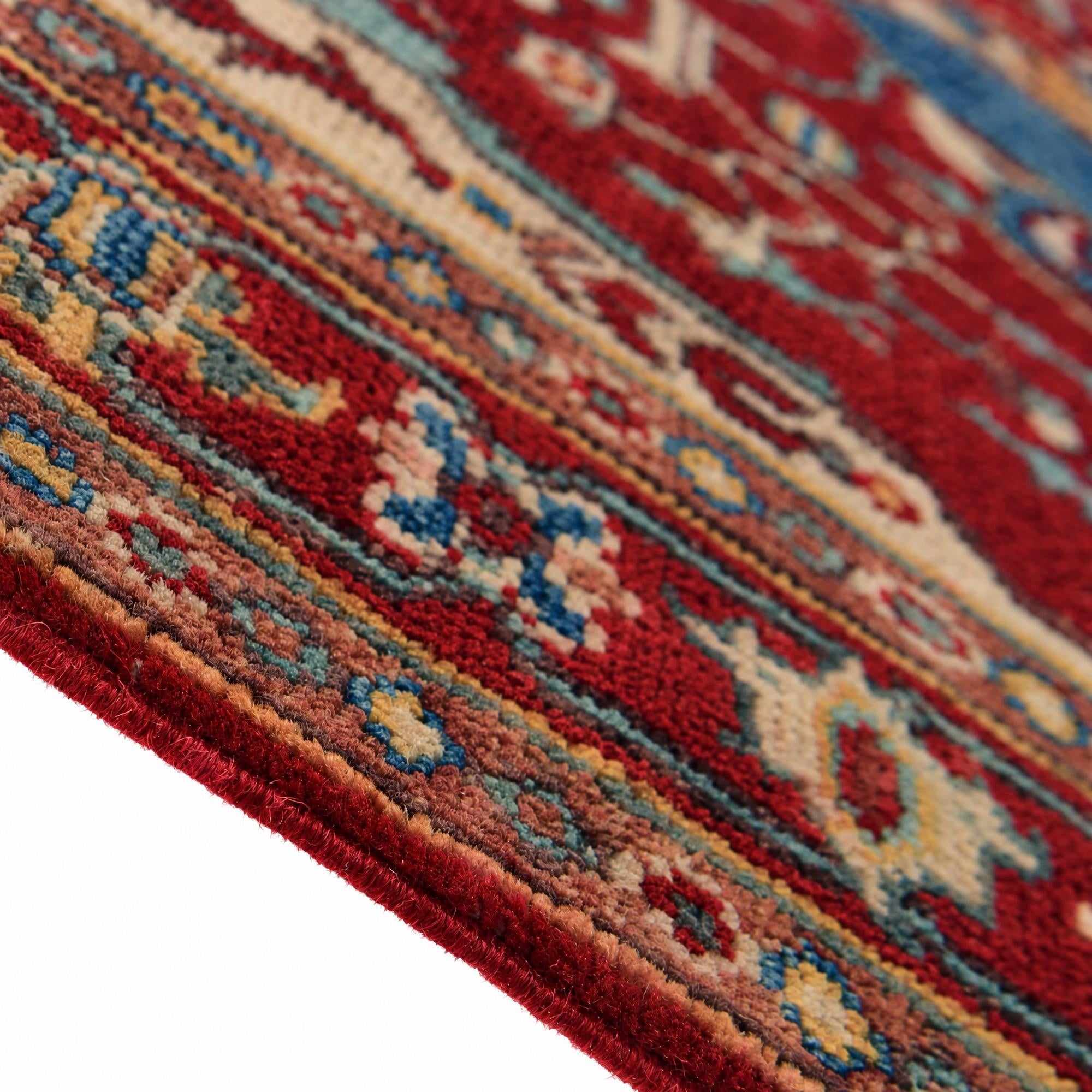 Detail image 8 of 12: 3' 2 x 4' 10 Hand Knotted Kazak Rug