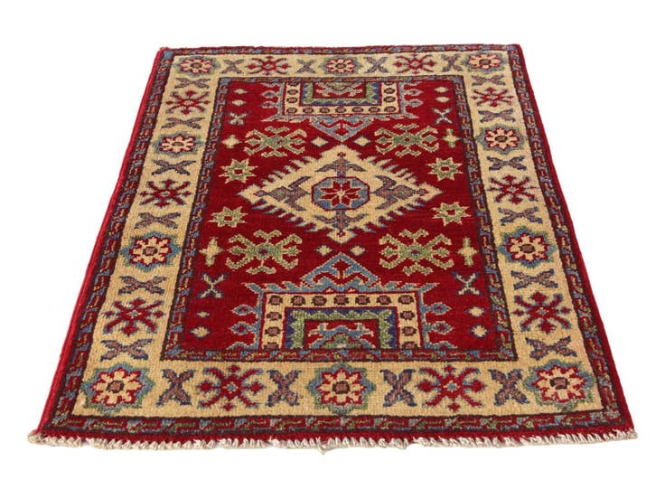 Detail image of 2' 1 x 2' 11 Hand Knotted Kazak Rug