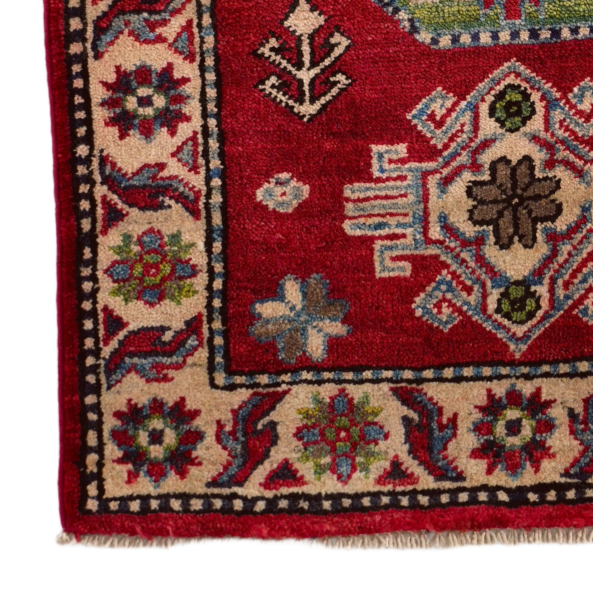 2' x 2' 11 Hand Knotted Kazak Rug
