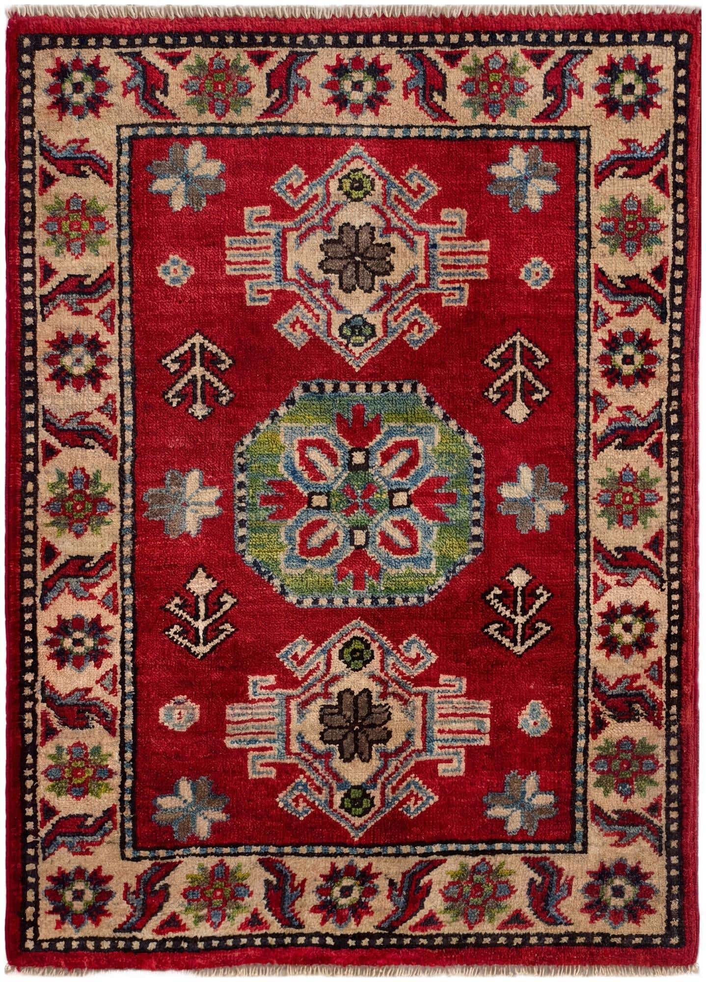 2' x 2' 11 Hand Knotted Kazak Rug