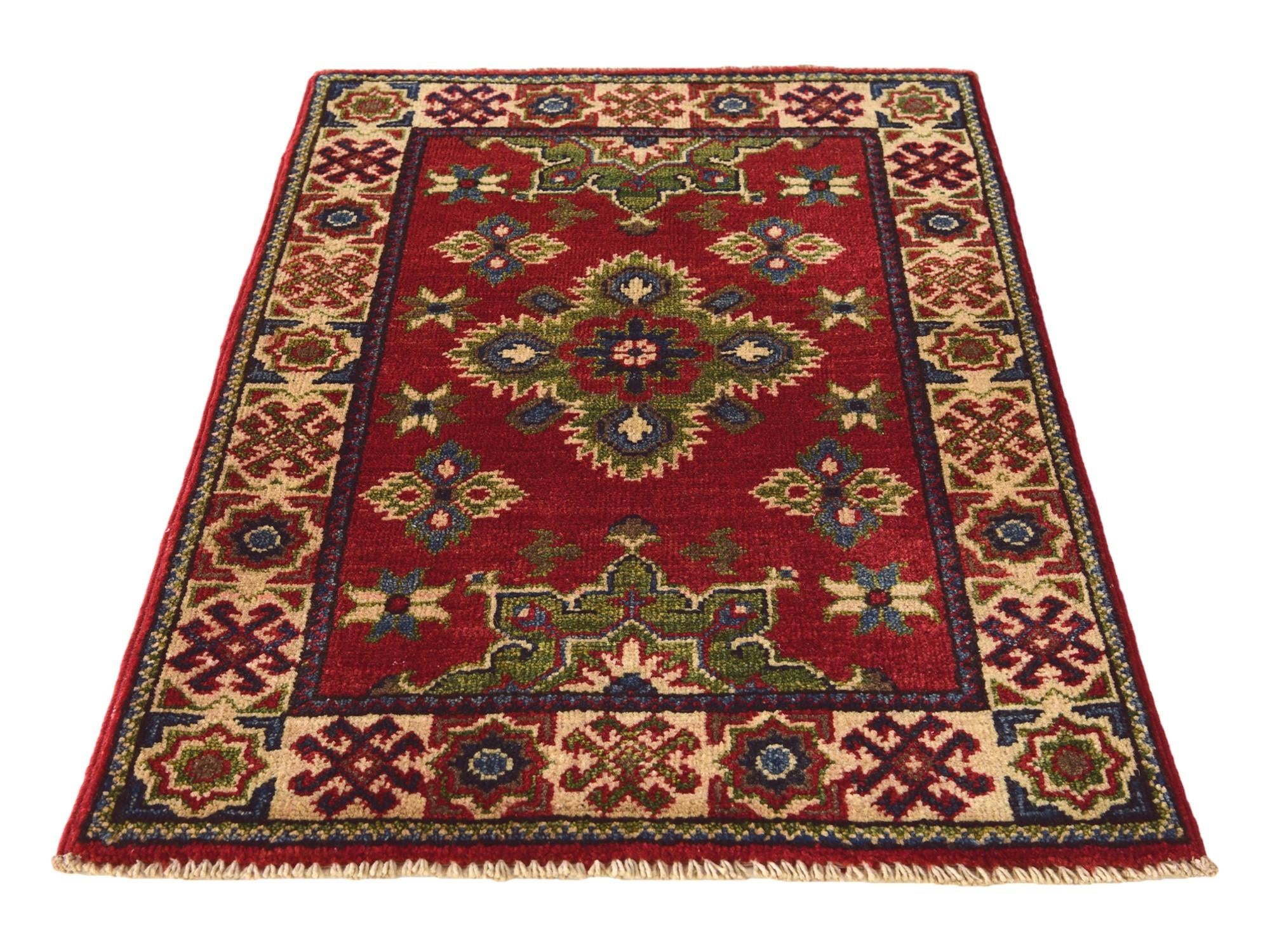 2' x 3' Hand Knotted Kazak Rug