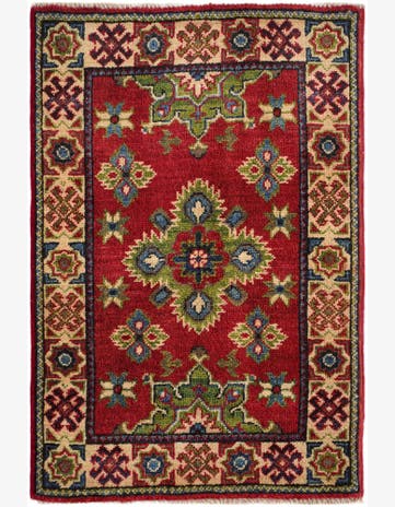 2' x 3' Hand Knotted Kazak Rug