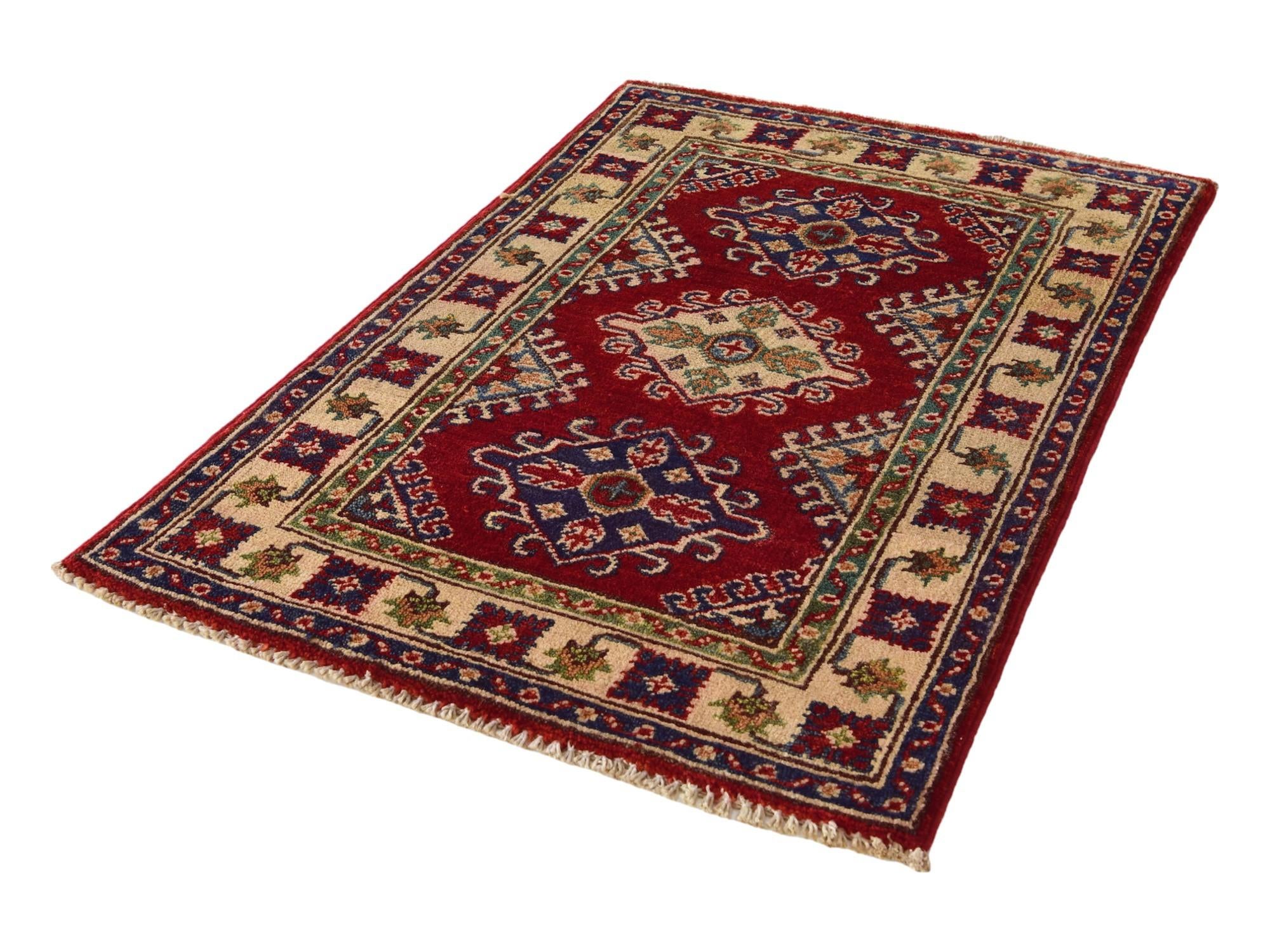 2' x 3' 1 Hand Knotted Kazak Rug