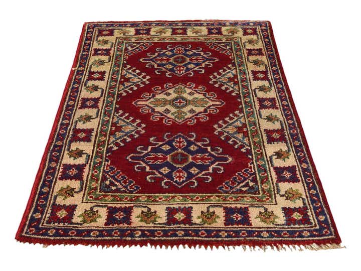 2' x 3' 1 Hand Knotted Kazak Rug