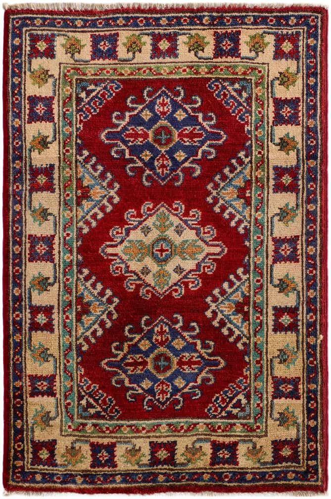 2' x 3' 1 Hand Knotted Kazak Rug
