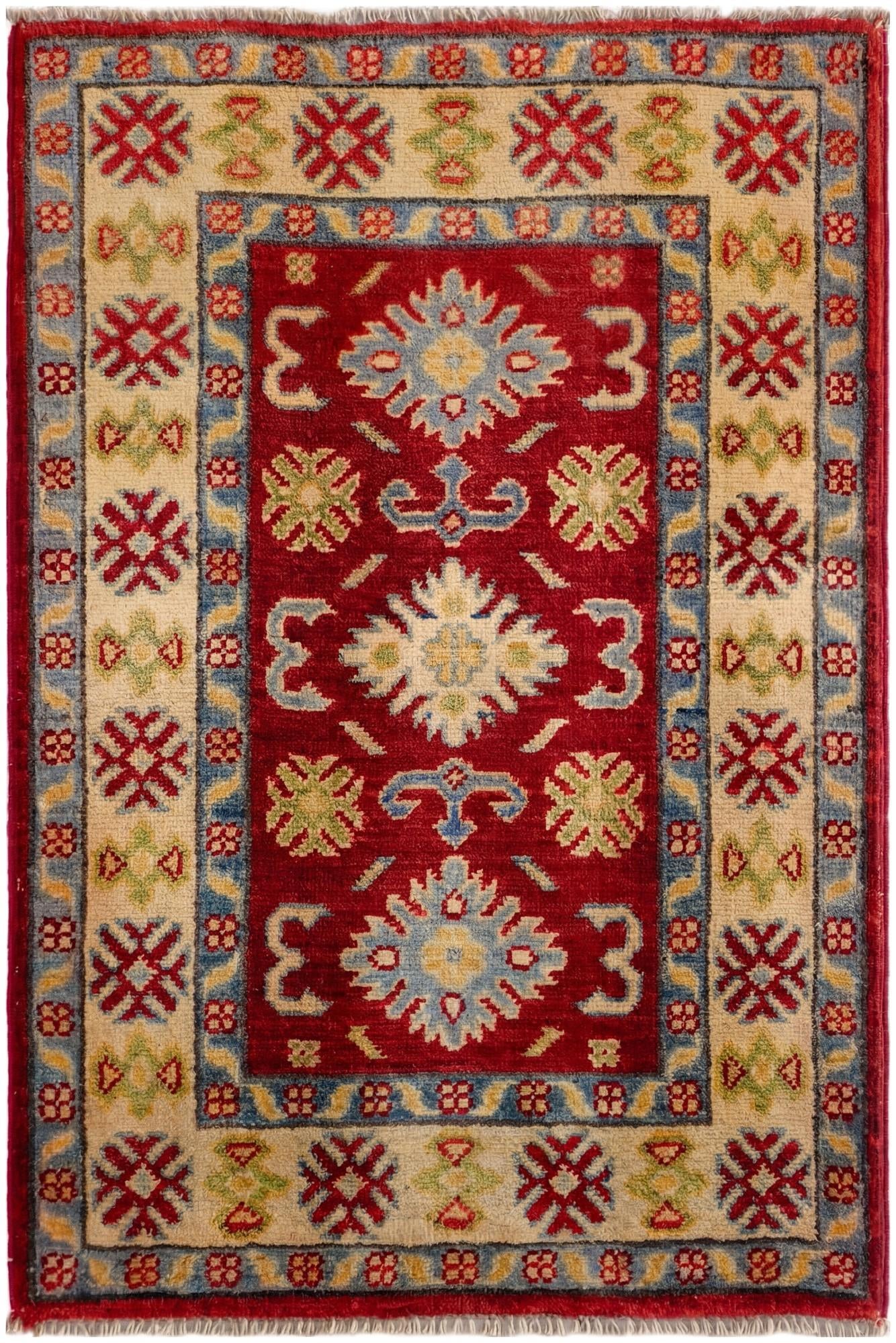 2' x 3' Hand Knotted Kazak Rug