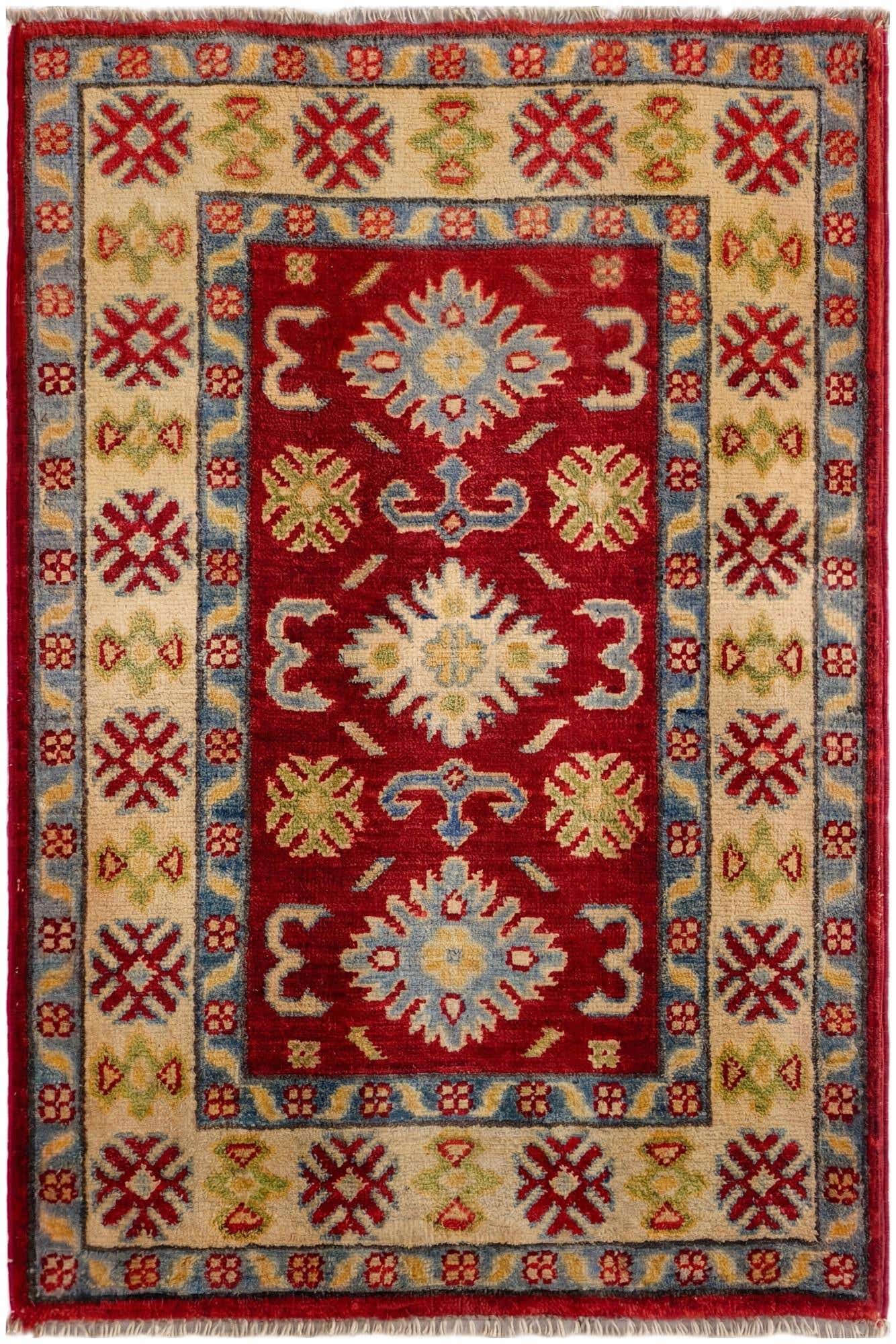 2' x 3' Hand Knotted Kazak Rug