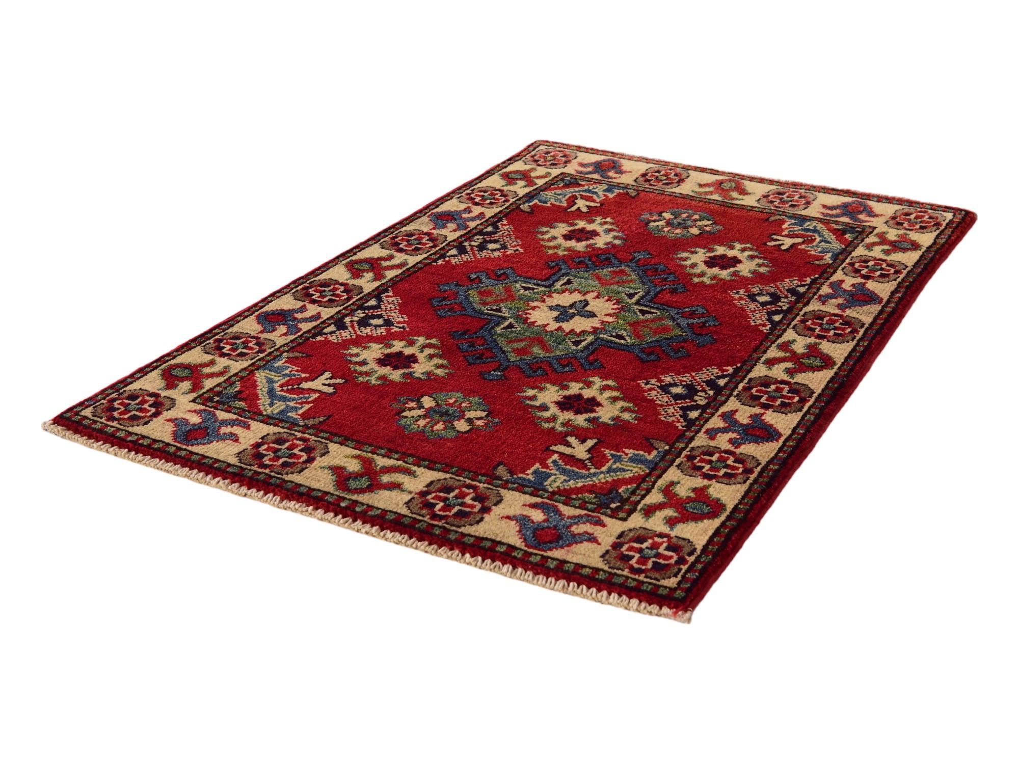 2' x 3' 1 Hand Knotted Kazak Rug