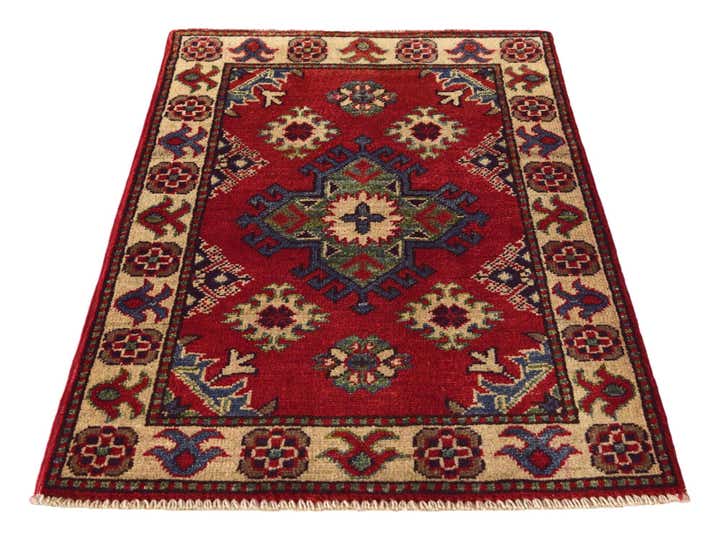 2' x 3' 1 Hand Knotted Kazak Rug