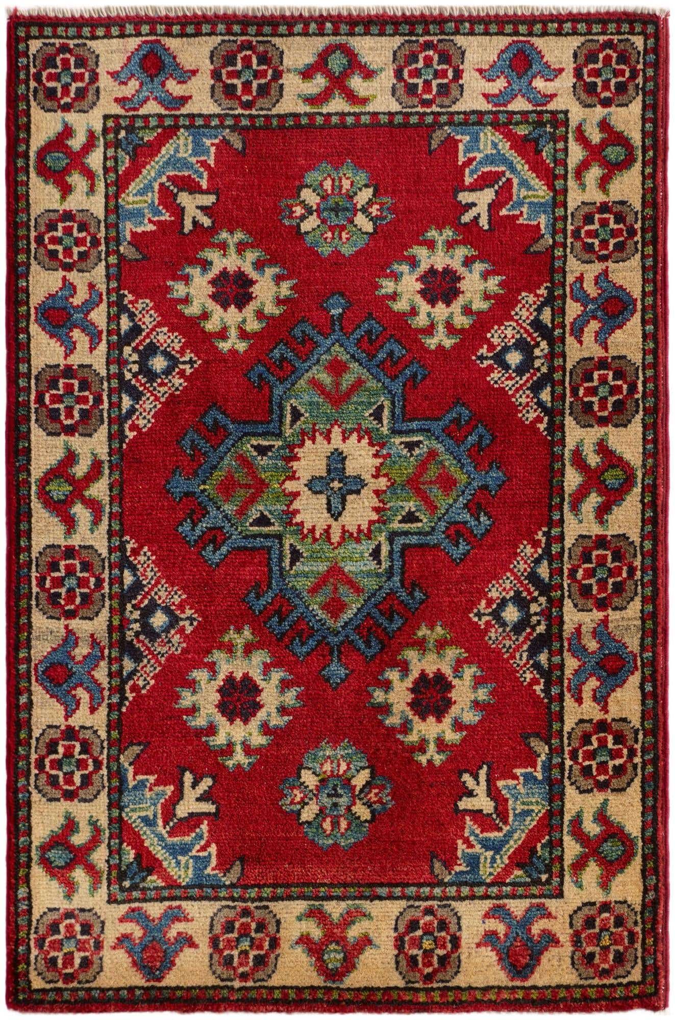 2' x 3' 1 Hand Knotted Kazak Rug