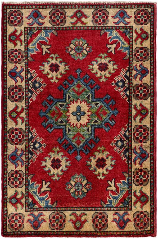 2' x 3' 1 Hand Knotted Kazak Rug