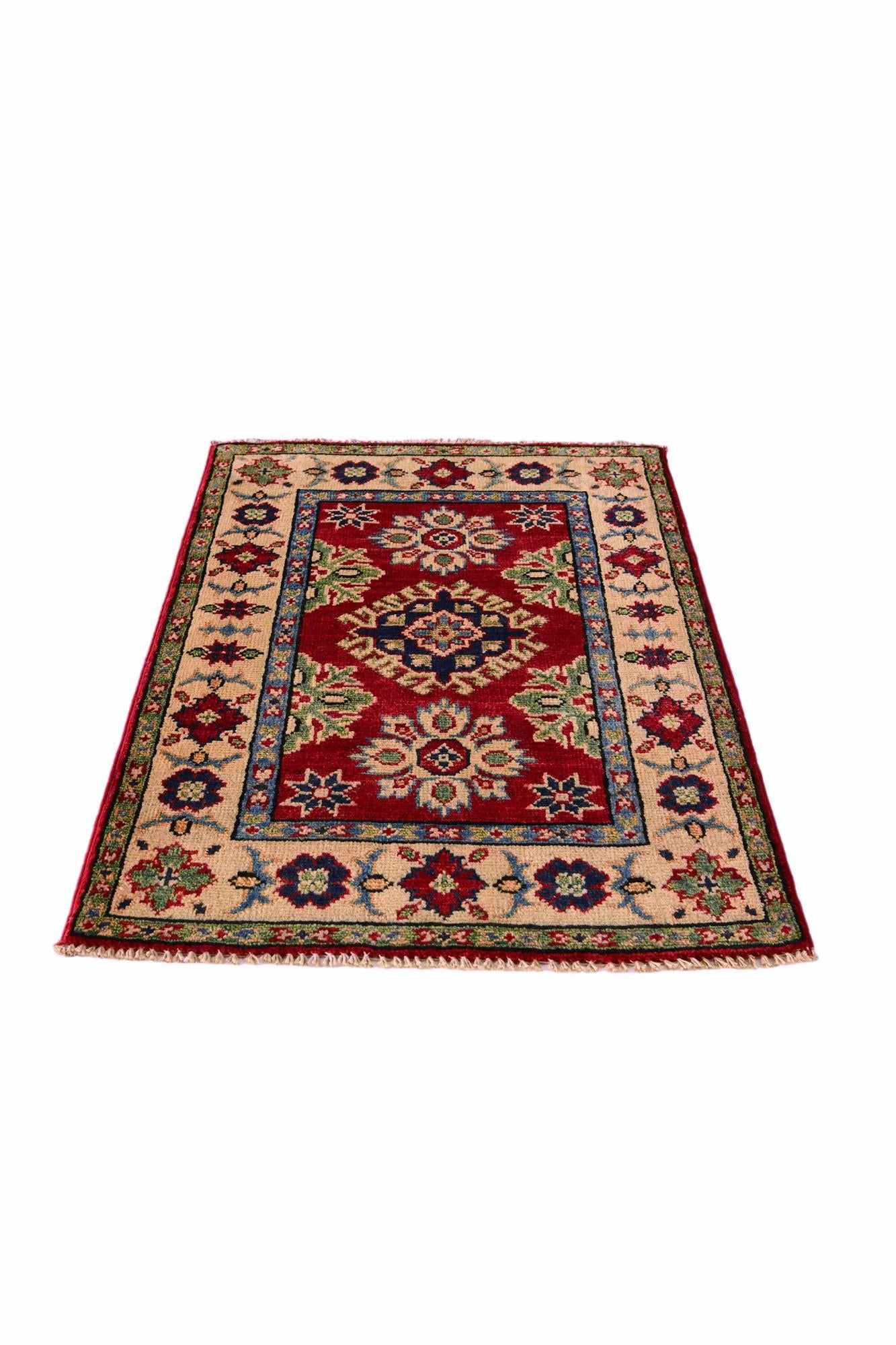 2' x 3' Hand Knotted Kazak Rug