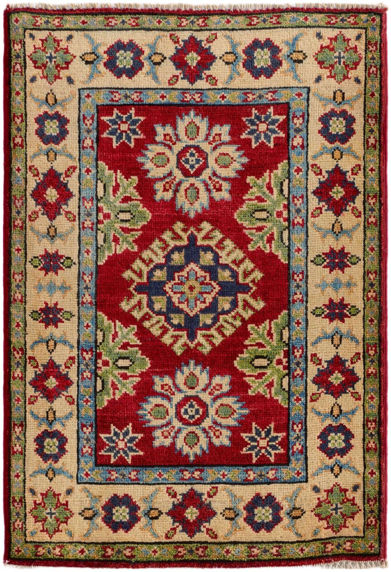 2' x 3' Hand Knotted Kazak Rug