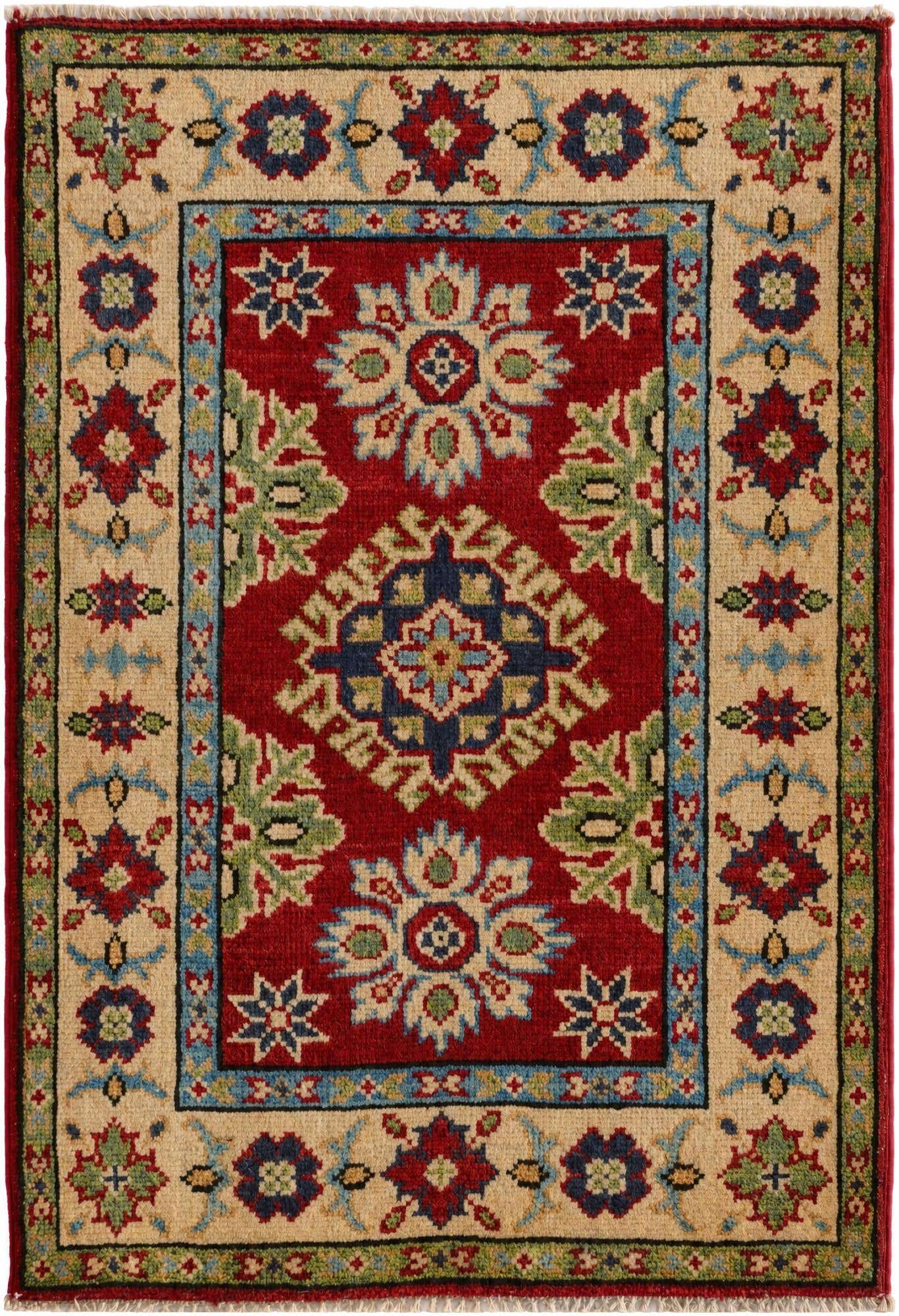 2' x 3' Hand Knotted Kazak Rug