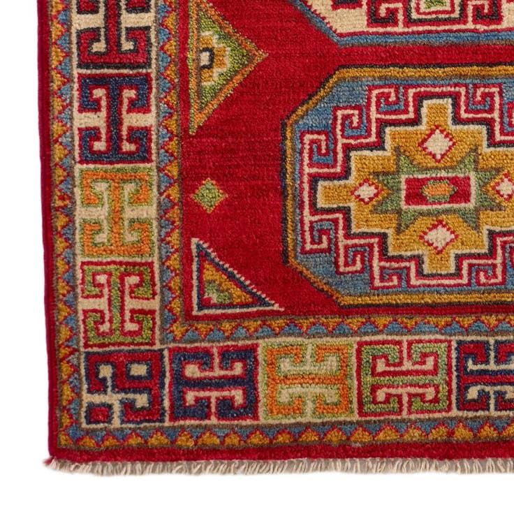 Detail image of 2' 1 x 2' 11 Hand Knotted Kazak Rug