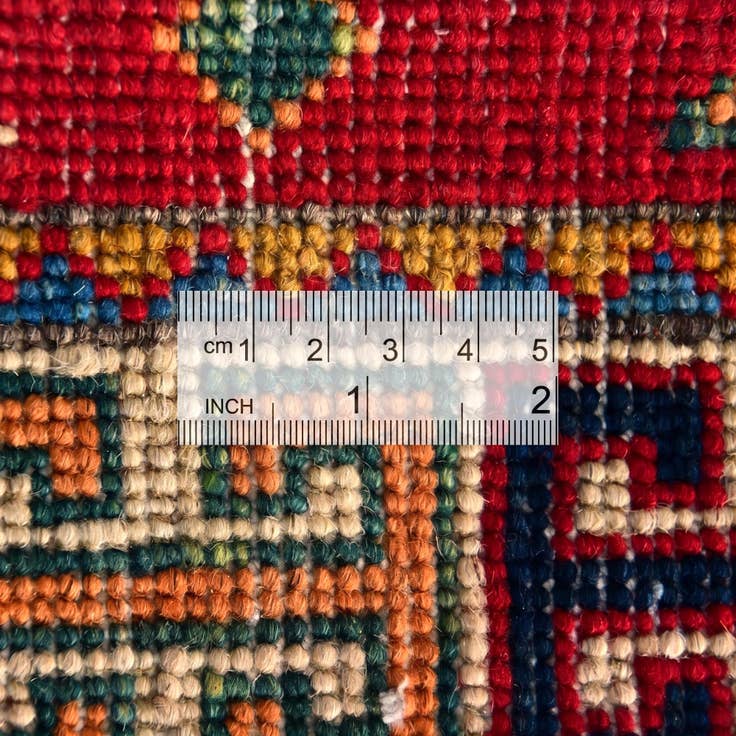 Detail image of 2' 1 x 2' 11 Hand Knotted Kazak Rug