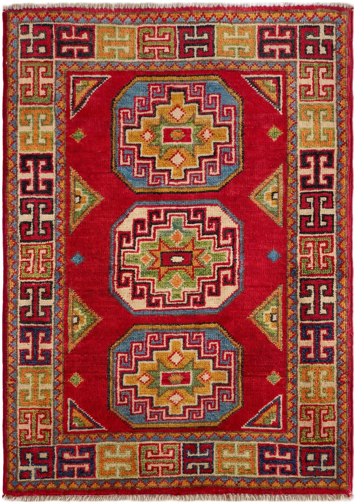 2' 1 x 2' 11 Hand Knotted Kazak Rug