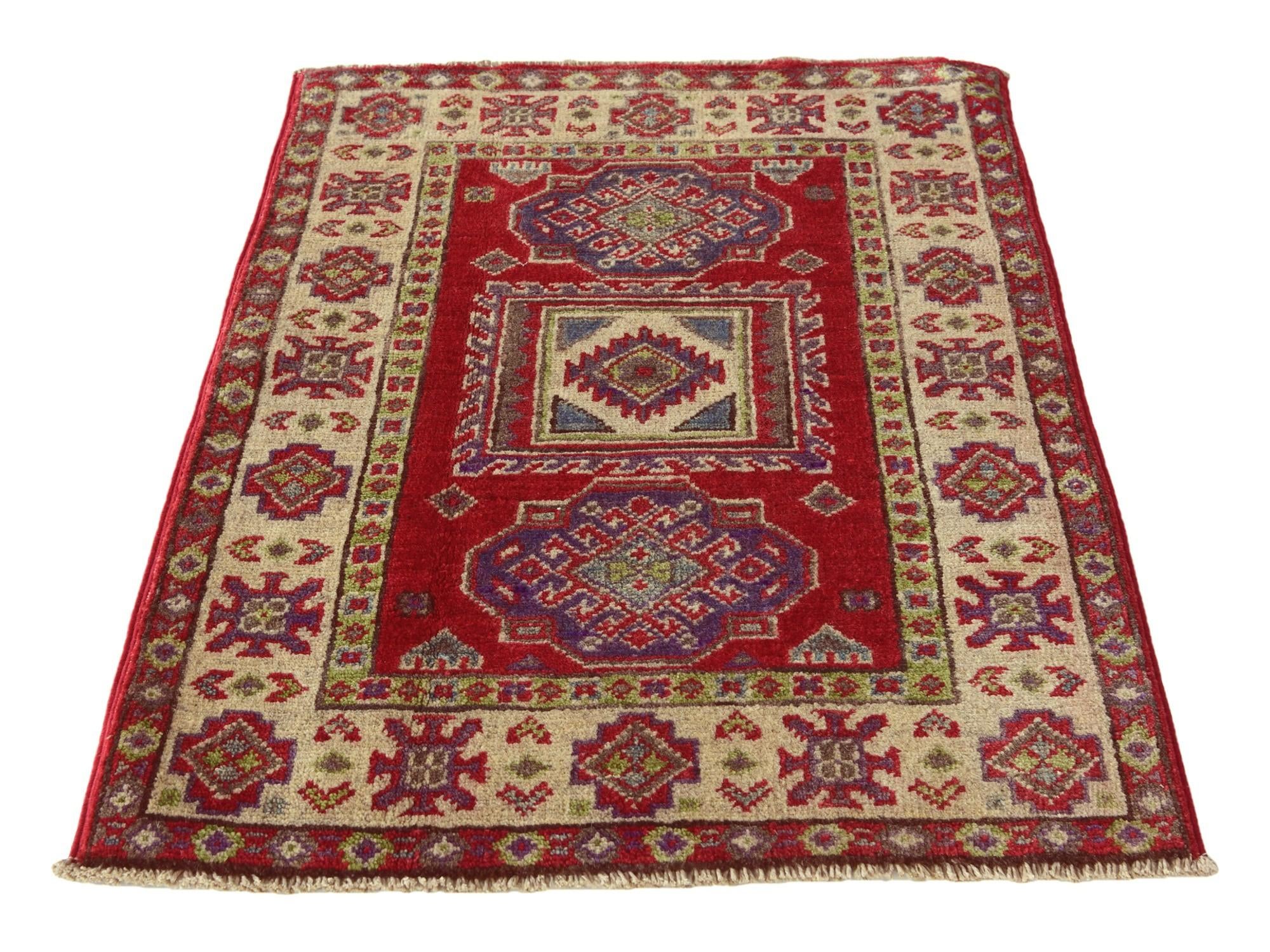 2' 1 x 3' Hand Knotted Kazak Rug