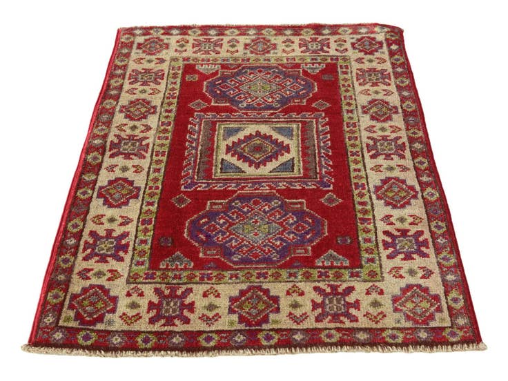 Detail image of 2' 1 x 3' Hand Knotted Kazak Rug