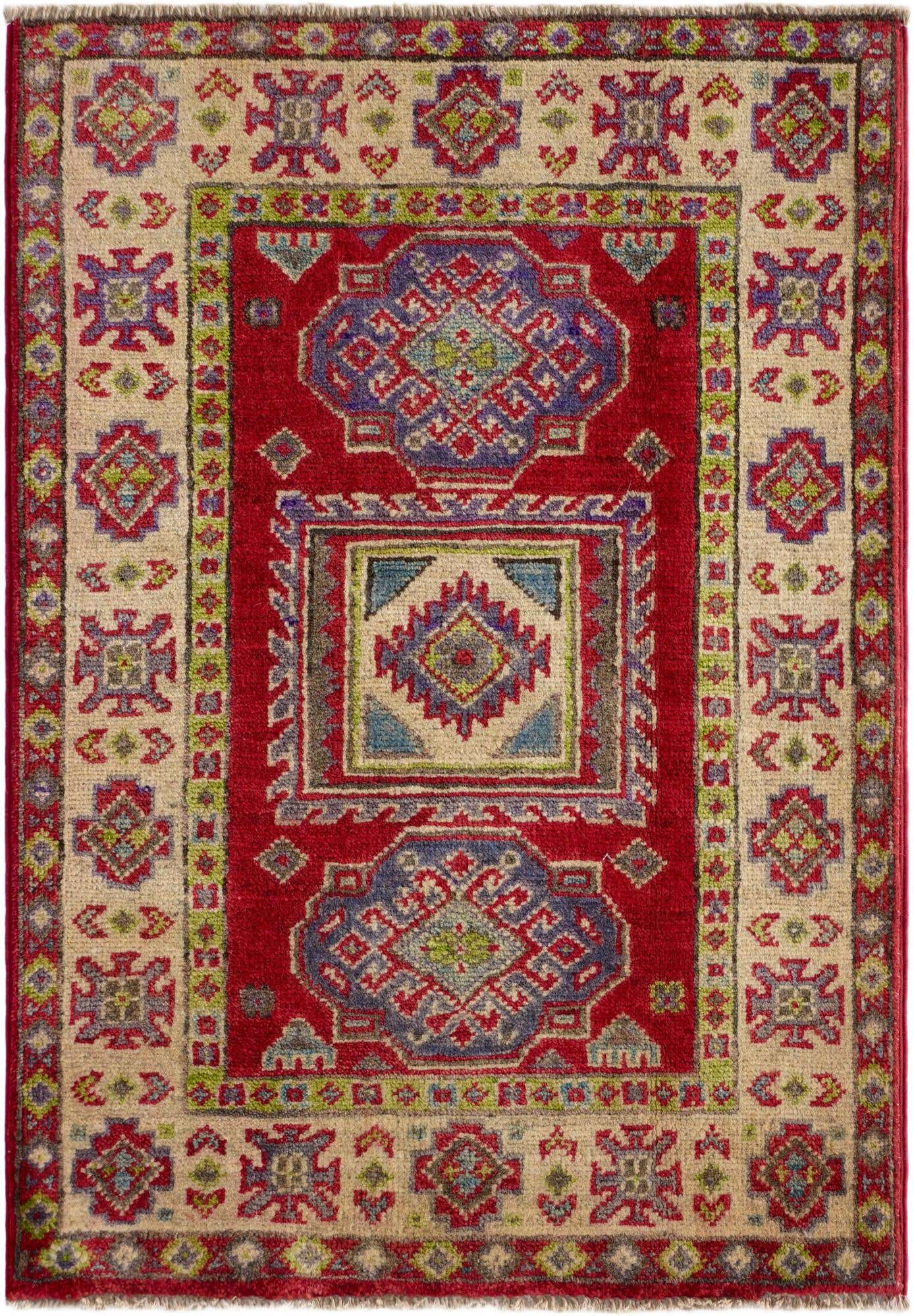 2' 1 x 3' Hand Knotted Kazak Rug