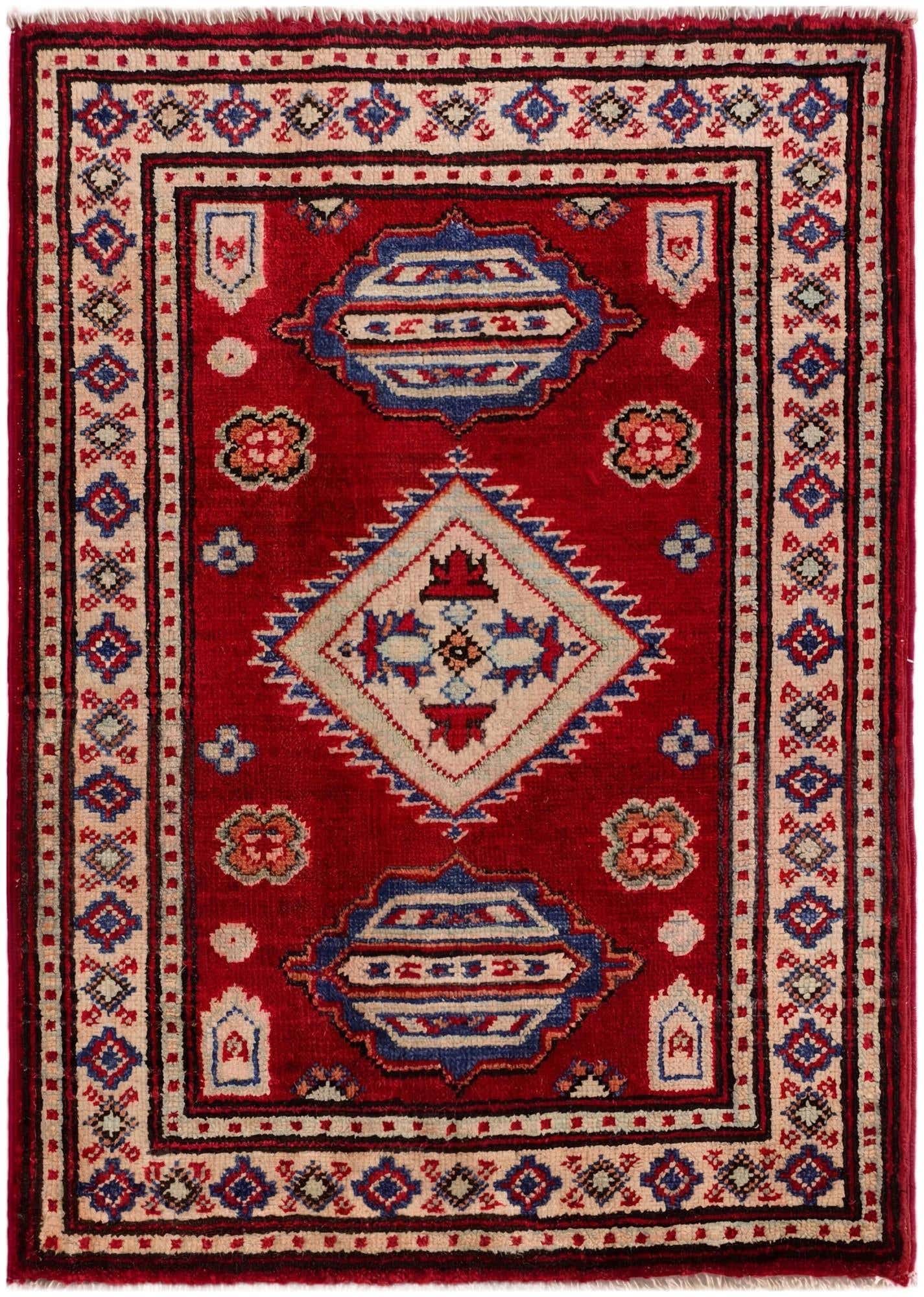 2' x 3' Hand Knotted Kazak Rug
