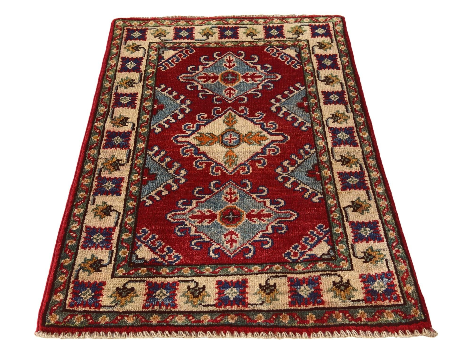 2' x 2' 11 Hand Knotted Kazak Rug