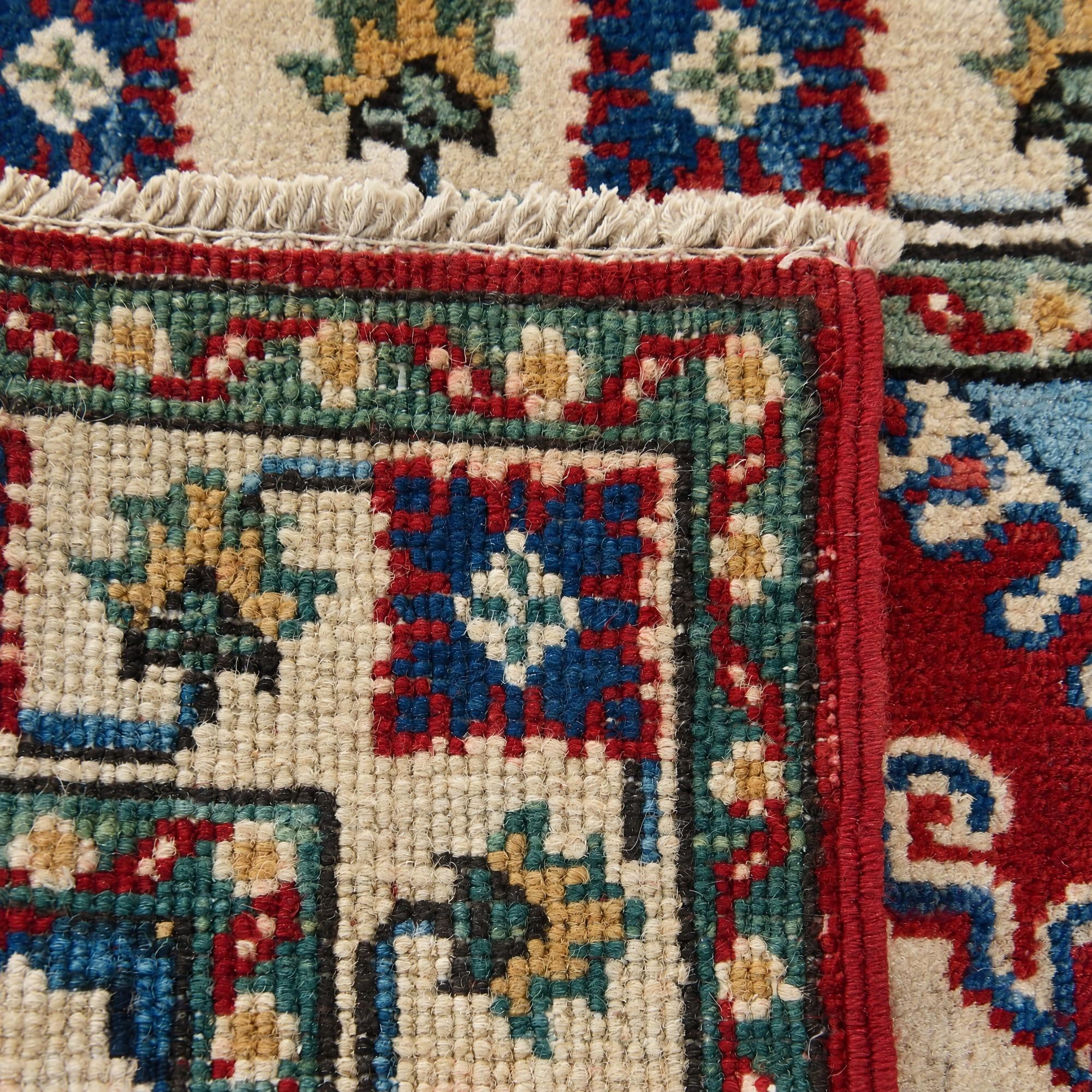 60cm x 90cm Hand Knotted Kazak Rug