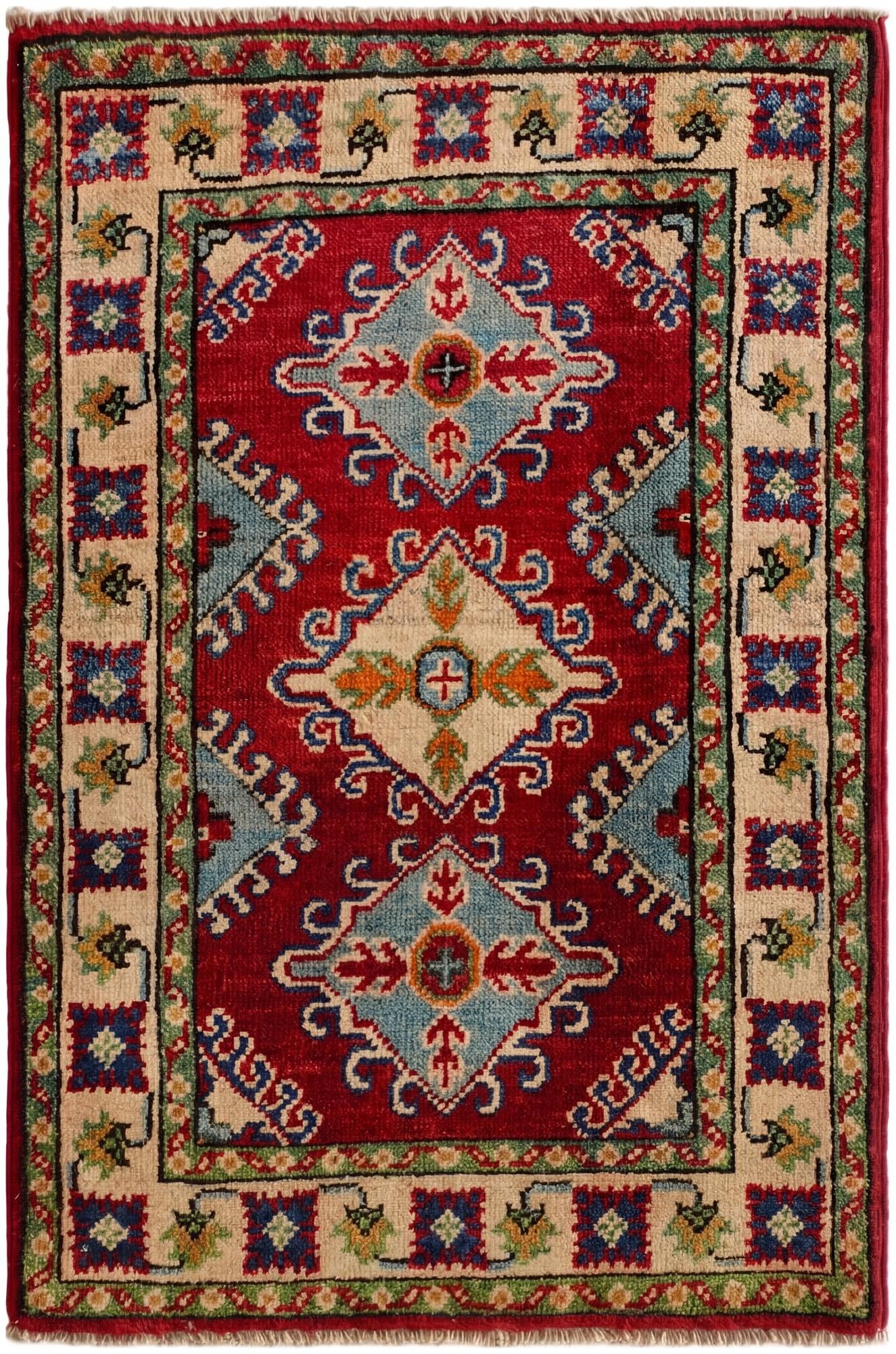 2' x 2' 11 Hand Knotted Kazak Rug