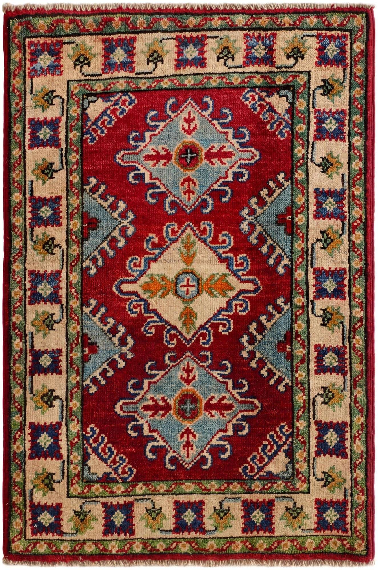 2' x 2' 11 Hand Knotted Kazak Rug